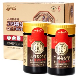 Goryeo Hongsamwon Goryeo Hongsamjeong Gold 6-Year-Old Red Ginseng Concentrate, 240g, 2 packs / 고려홍삼원 고려홍삼정 골드 6년근 홍삼농축액, 240g, 2개