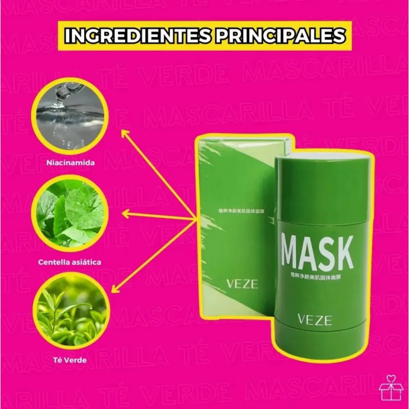 Mascarilla Mask Stick Green Tea Anti Acne Limpieza Profunda