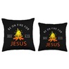 Be On Fire for Jesus Revival Christian Camping Throw Pillow