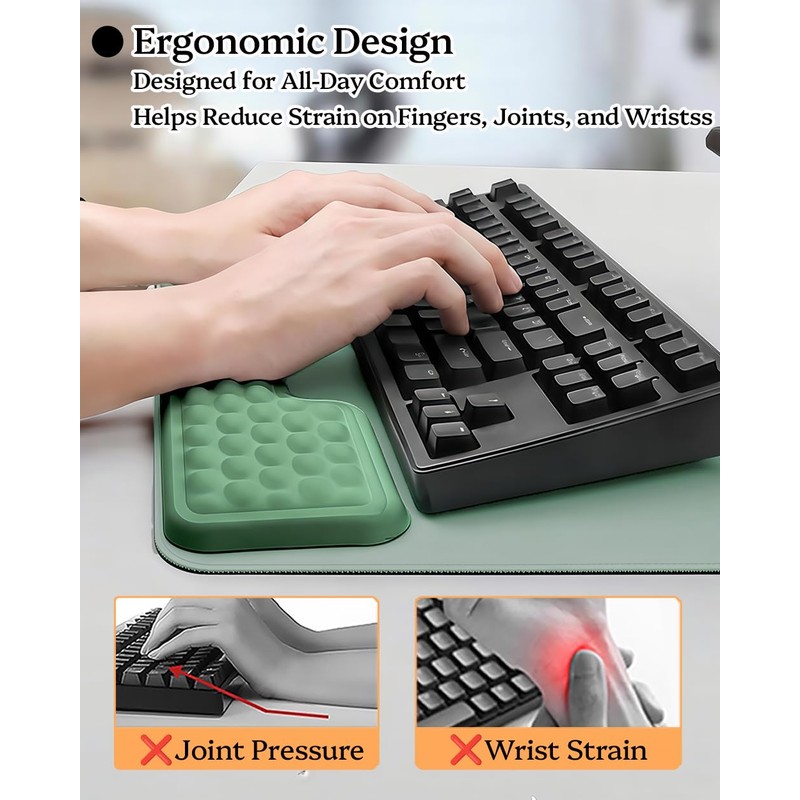 TAODICO Wrist Rest for Computer Keyboard, 2 in 1 Keyboard