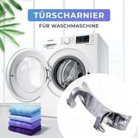 VIOKS Door Hinge Replacement for Bosch Siemens 171269 00171269 Hinge Front Loader Window Hinge for Washing Machine