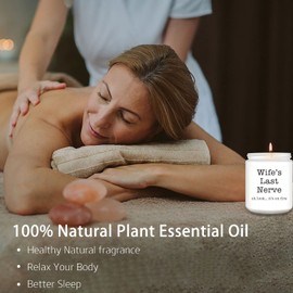 Homsolver Gifts for Wife from Husband, Best Wife Gifts, Funny Christmas, Anniversary Funny Gift for Her, Valentines Day Gifts, Birthday, Romantic Lavender Scented Candles