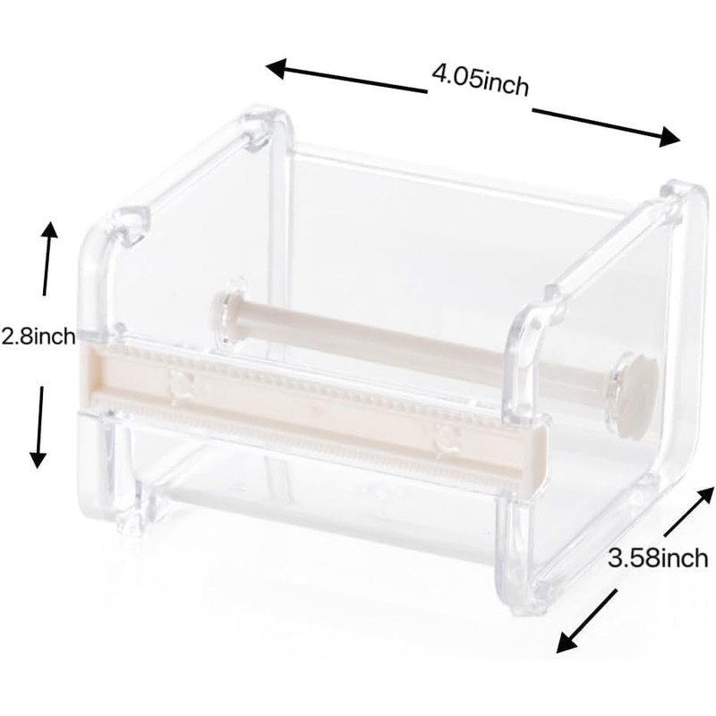 1Pc Clear Visible Washi Packaging Tape Dispenser,Office Tape Holder,Tape Holder
