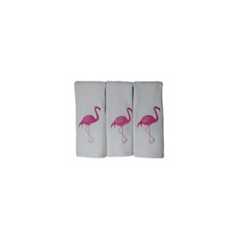 3Pack Flamingo Hand Towels 100% Cotton Embroidered Premium Luxury Summer Decor Bathroom Decorative Dish Towels Set for Drying, Cleaning, Cooking, Quick Drying & Highly Absorbent Towels(hot Pink)