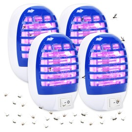 Metessi 4 Pack Indoor Bug Zapper Flying Insect Trap, Plug-in Electric LED Mosquito Zapper,Electronic Mosquitoes Killer for Kitchen Bedroom Baby Room Office