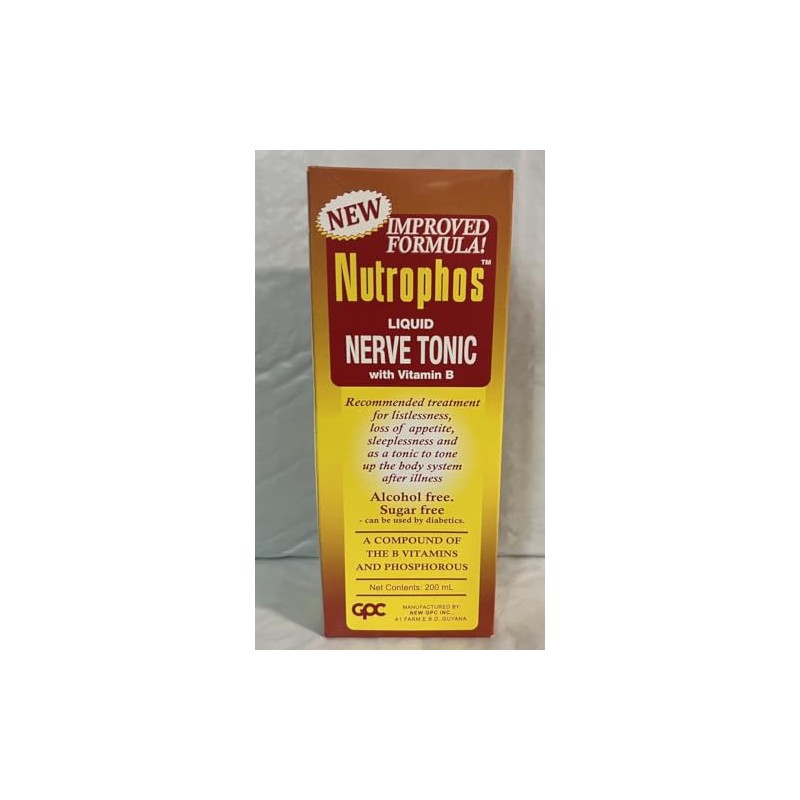 NUTROPHOS Liquid Nerve Tonic with Vitamin B 200ml, 8 Fl