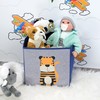 Set of 4 Animal Design Storage Boxes Foldable Toy Chest