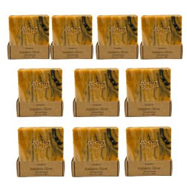 Annatto Glow – Handmade Natural Soap Bar with Organic Oils & Mica | Antioxidant-Rich, Vegan, All Natural, Gently Exfoliating | Golden Botanical Skincare | 4 oz (10)