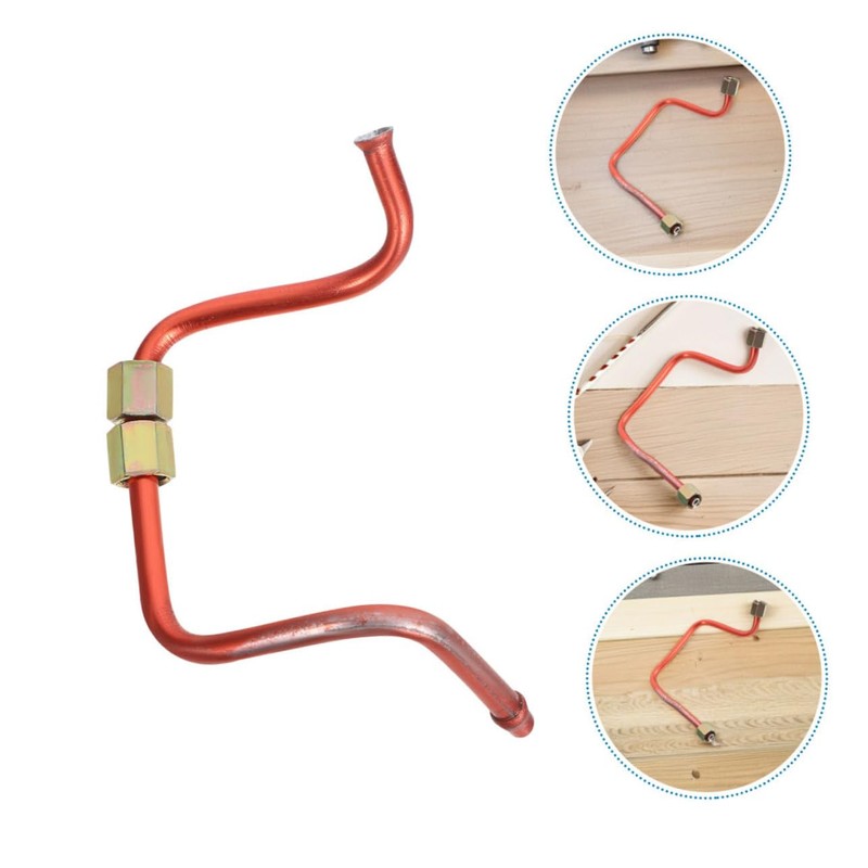 Gatuida 3Pcs Oil Air Compressor Aluminum Tube with Brass Valve