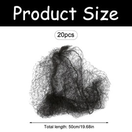 Bojueshaw 20pcs Elastic Edge Mesh,Individual Package Invisible Hair Nets,Hair Nets for Women Buns,for Women,Girls,Ballet Dancer,Nurse