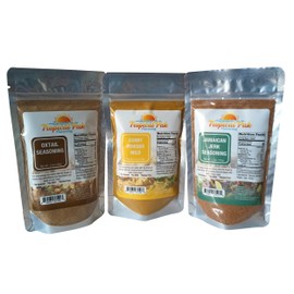 Jamaican Jerk Seasoning, Curry Powder, Oxtail Seasoning Value Pack 10.4 oz (294g)