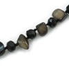 Avalaya Black Sea Shell and Glass Bead Necklace - 50cm
