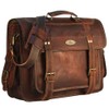 HULSH Leather Messenger Bag briefcases for Men, Leather Laptop Satchel