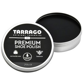 [Tarrago] ウォーターベースの靴クリーム プレミアムシューポリッシュ 保革 栄養 着色 ツヤだし 靴磨き 18 ブラック 50ml