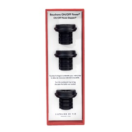 L'ATELIER DU VIN On/Off Power Sealing Plugs - Electric Vacuum Pump Plugs - Pack of 3 Plugs