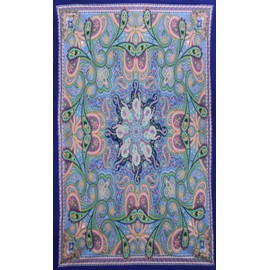 Sunshine Joy 3D Infinity Star Paisley Tapestry Tablecloth Beach Sheet Wall Art Huge 60x90 Inches - Glow In The Dark - INCLUDES FREE 3D GLASSES & STICKER
