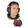 Reis OS-SUPER Ear Muffs, Black/Red, Plain (M) Size