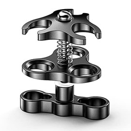 Seafrogs 3 Holes Ball clamp Mount Black Standard Underwater Ball Clam Triple Ball Clamp Diving Diving Ball Fixture Lights Arm, for Video Light Flash Light Arm System Underwater Diving Camera Arm Tray
