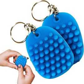 Hoglet Mini Keychain by Hedgehog Health - Soft, Smooth, Lightweight & Silent Fidget Toys for Stress Relief - Perfect Sensory Toy That is Tactile, Calming, Relaxing - Ideal for Special Needs Children - Color: Blue