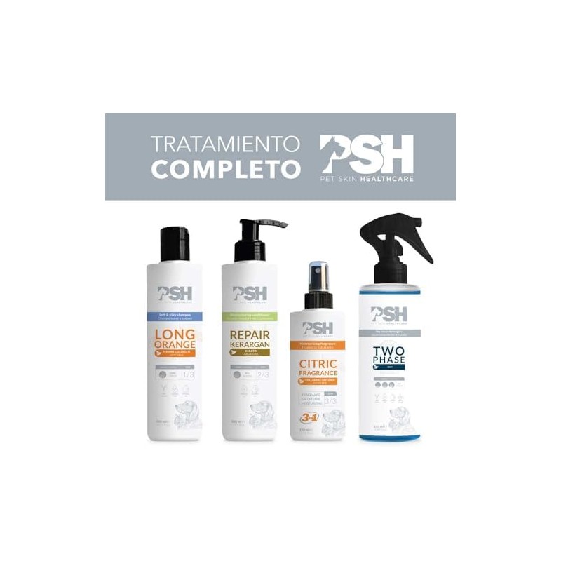PSH Long Orange, Champú Suave con Colágeno Marino para Perros