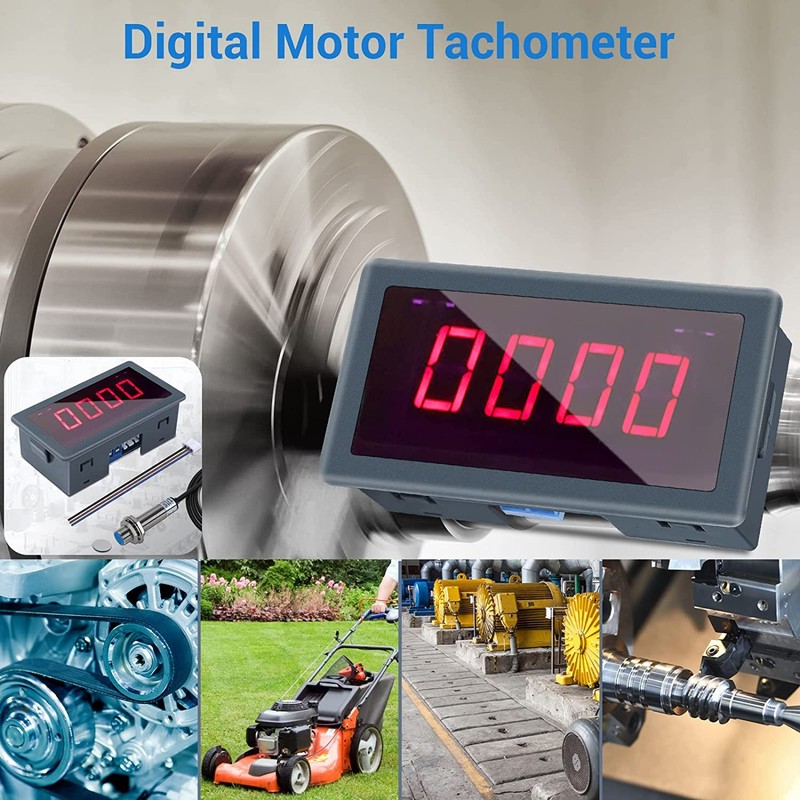 DONGKER Digital LED Tachometer, AC 230 V 110 V Digital