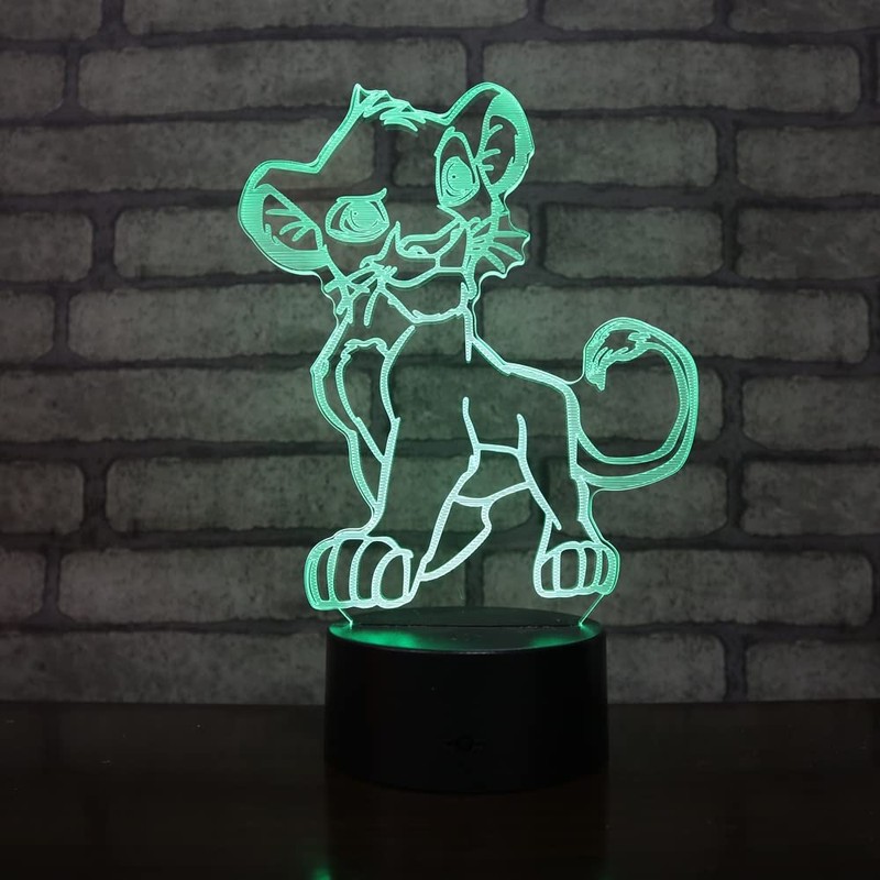 Wolostore Simba Children's LED Lamp Colour Changing USB Night Light