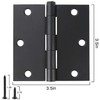 JIW 30 Pack Matte Black 3.5 Inch Square Radius Door