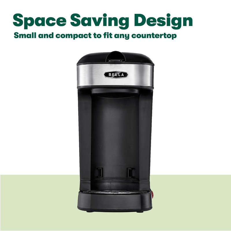 BELLA One Scoop One Cup Coffee Maker, Single Serve Brewer