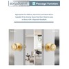 SORWDUERM Gold Door Knobs Passage Door Knobs Brushed Gold Interior