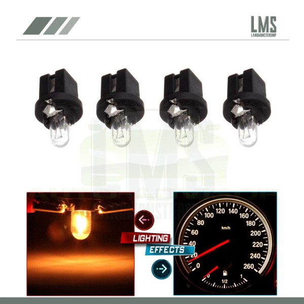 LMS 4x Warm White B8.5D 12V Halogen Bulbs Instrument Cluster