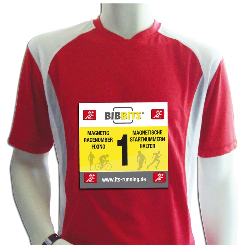 It's Running BibBits Magnetic Race Number Holder Runner Silver