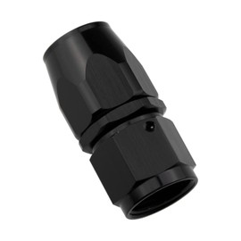 KRD PERFORMANCE 16AN Straight Aluminum AN16 Swivel Hose End Fitting Adapter for Braided Fuel Line Black