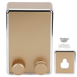Retractable Clothesline Wall Mounted Stainless Steel Clothesline for Hanging Clothes, for Indoor Outdoor, Stretchable to 4.2m (Gold)