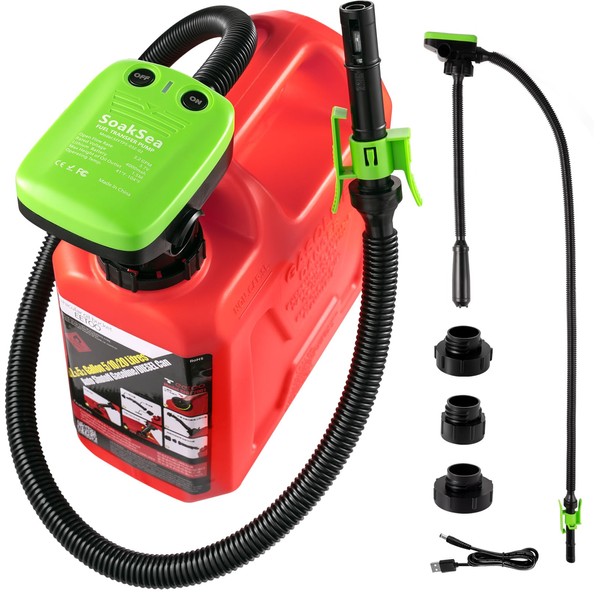Automatic Fuel Transfer Pump with Auto-Stop Sensor(3.2 GPM), USB Rechargeable