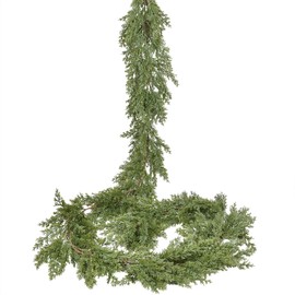 DearHouse 9Ft Artificial Christmas Pine Garland with 100LED Lights, Winter Greenery Garland for Holiday Season Mantel Fireplace Table Runner Centerpiece Decoration