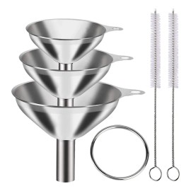 Mini Embudos De Cocina Para Llenar Botellas, Acero Inoxidabl Steel Color