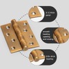 YAGU 3 Pack 4'' Door Hinges Antique Brass 4 x