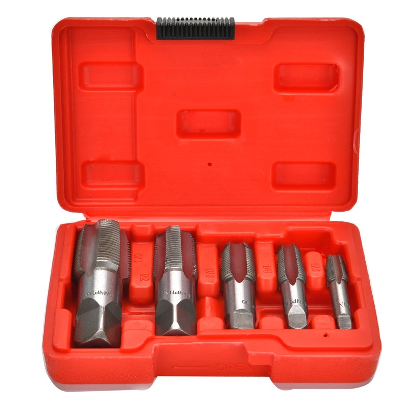 5 Piece NPT Thread Forming Taps, Pipe Taps Set, High-speed