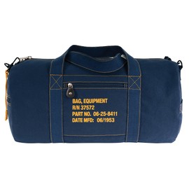 Rothco Canvas Equipment Duffle Bag – Travel & Gym Bag with Heavyweight Cotton Canvas Material – Great for Storing Gear, Clothing, and More – Navy Blue – 24 Inches