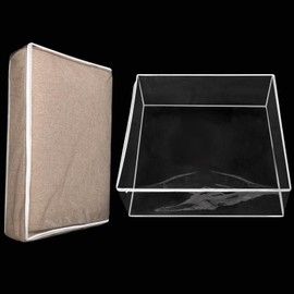 Geetery Plastic Sofa Seat Cushion Covers Sofa Covers PVC Waterproof Couch Covers Furniture Sofa Seat Slipcover for Against Cat Dog Clawing Scratching, 28x28x9 Inch (Clear,1 Pcs)