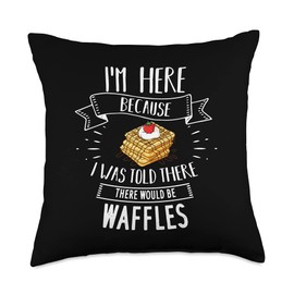 Waffle Breakfast Lover Gifts Waffle Maker Gift Funny Mini Mix Throw Pillow, 18x18, Multicolor