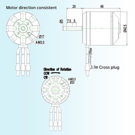 Brushless Motor Kit, External Rotor Brushless Motor, N2830 1300KV Metal Remote Control External Rotor Brushless Motor with Easy Installation for A2212 4-Axis Aircraft