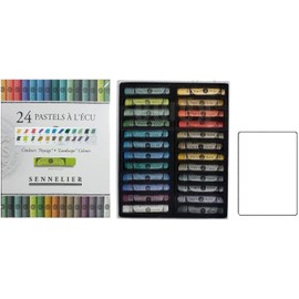 Sennelier Set of 24 Soft Landscape Pastels in Ecu Pastel Colours, Extra Fine Artistic Quality (France)