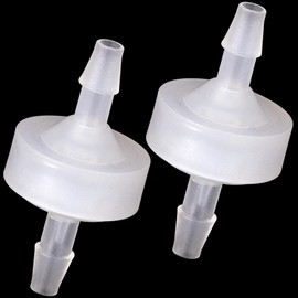PAGOW 2 Pack 1/8 inch (3mm) Check Valve, PVDF Wear-Resistant One-Way Check Valve for Fuel Gas Liquid Air, plastic water stops check valve, Micro Diaphragm Check Valve for Air Intake Feed