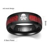 Ringcrown Couple Rings Matching Ring Black Skull Ring Red CZ