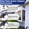 Fengone 2pack Rain Chain Gutter with Bolt Anti-Rust Black Metal