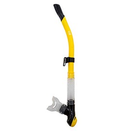 SHERWOOD SCUBA Super Dry Snorkel with Splash Guard and Sealing Valve: Tiga Snorkel Lemon Yellow