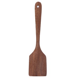 Exquisite Lightweight Wooden Spoon for Kitchen Cooking, and Convenient, Wenge Material, Hanging Hole, for Mixing Food, Stirring Jam, Heat and Humidity (30.5CM Long Flat Shovel)