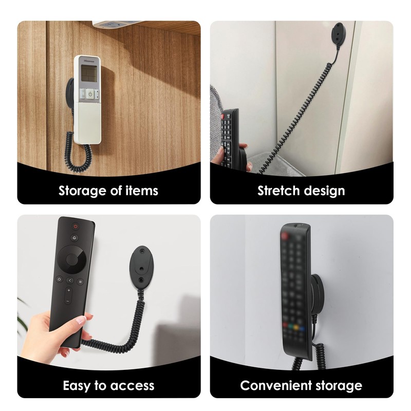 Magnetic Remote Leash Control Holder with Security Cable, Retractable Tidy