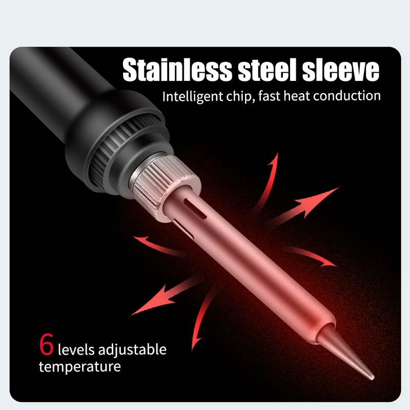 ANENG SL101 60W Electric Soldering Iron Kit 6-Level Adjustable Temperature